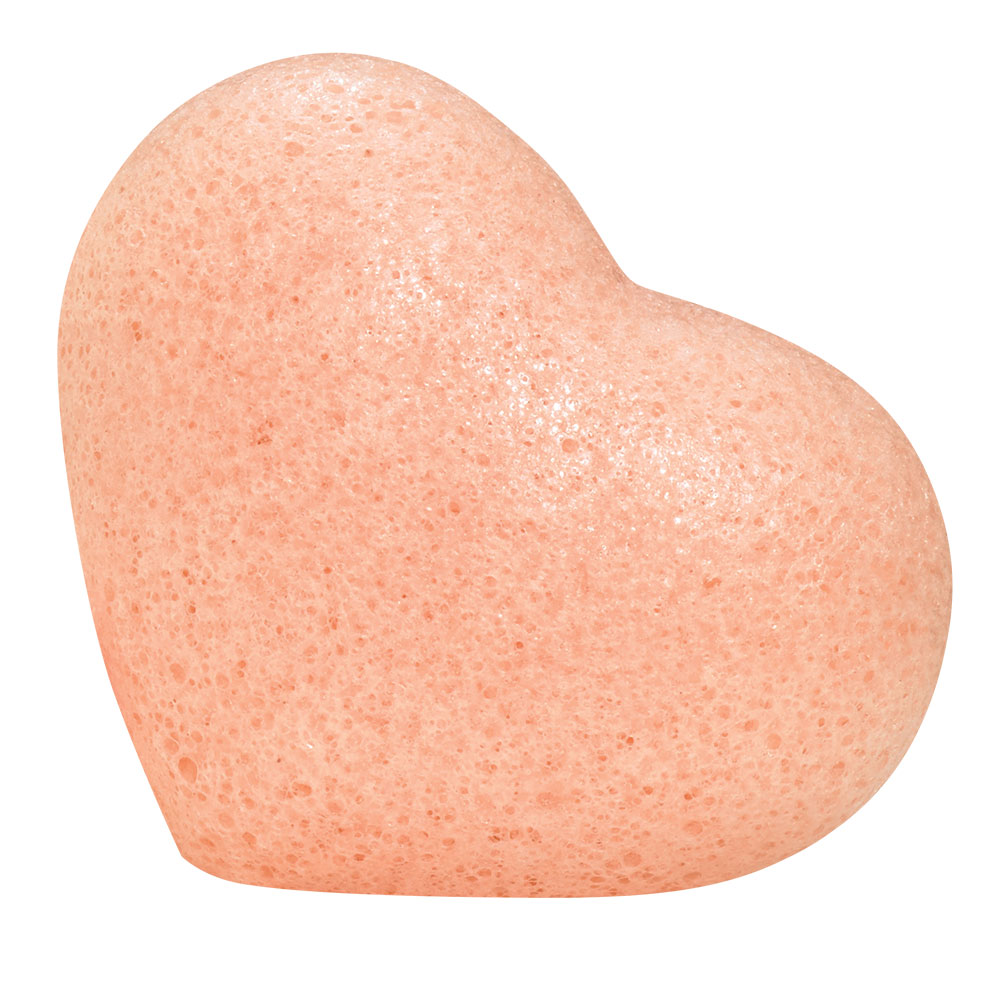 one love organics pink clay heart cleansing sponge