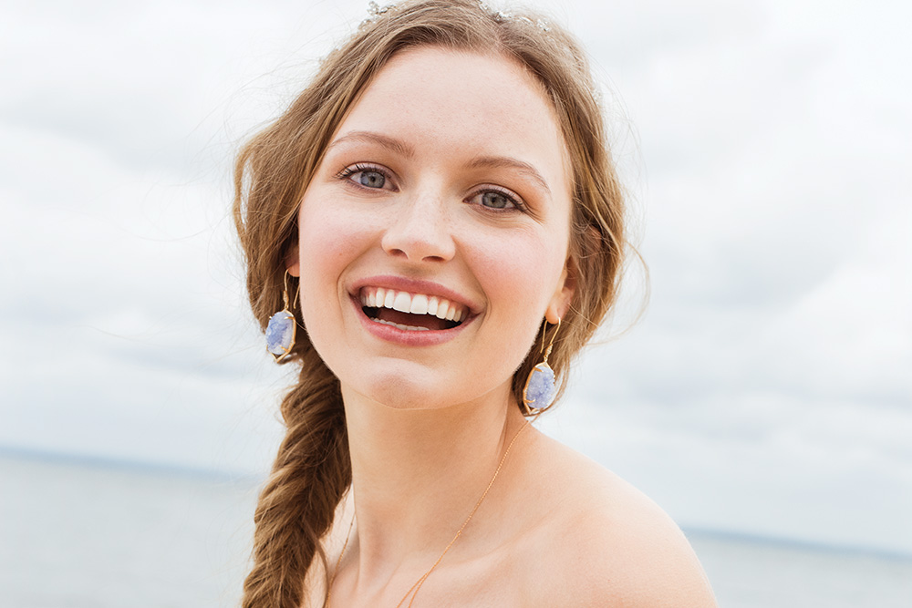 bride on beach