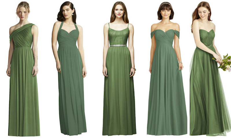 earthy green bridesmaid dresses