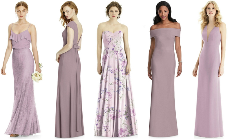 suede rose bridesmaid dresses