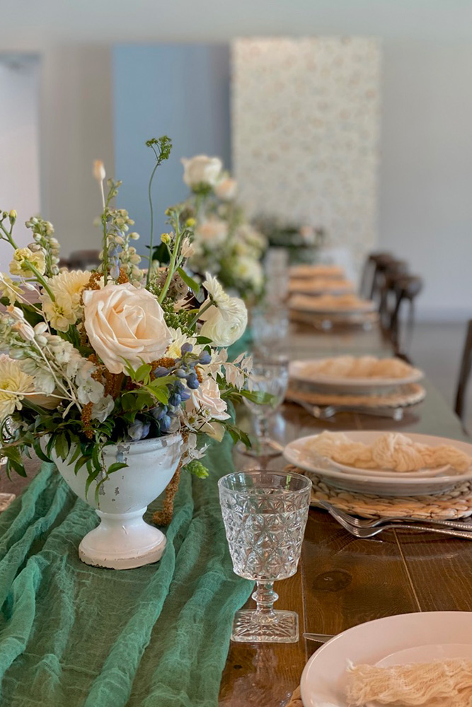 florida wedding table setting