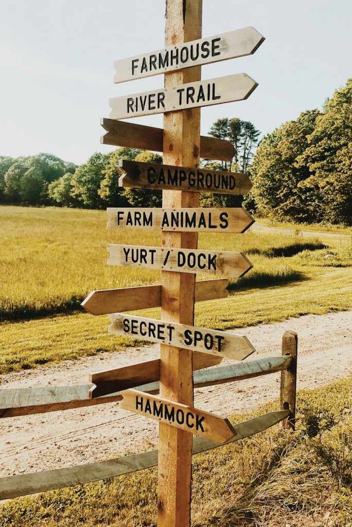 wedding directional sign