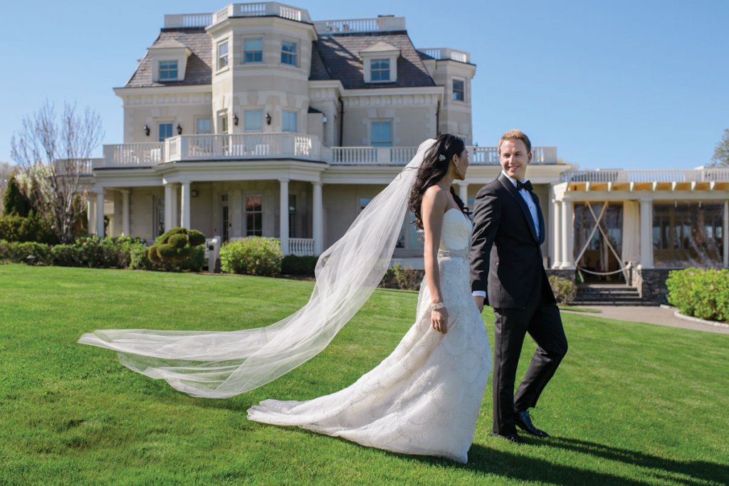 the chanler at cliff walk real wedding bride and groom