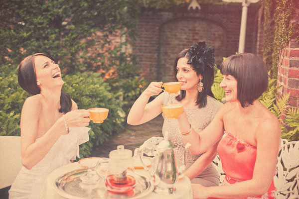 bride with bridesmaids