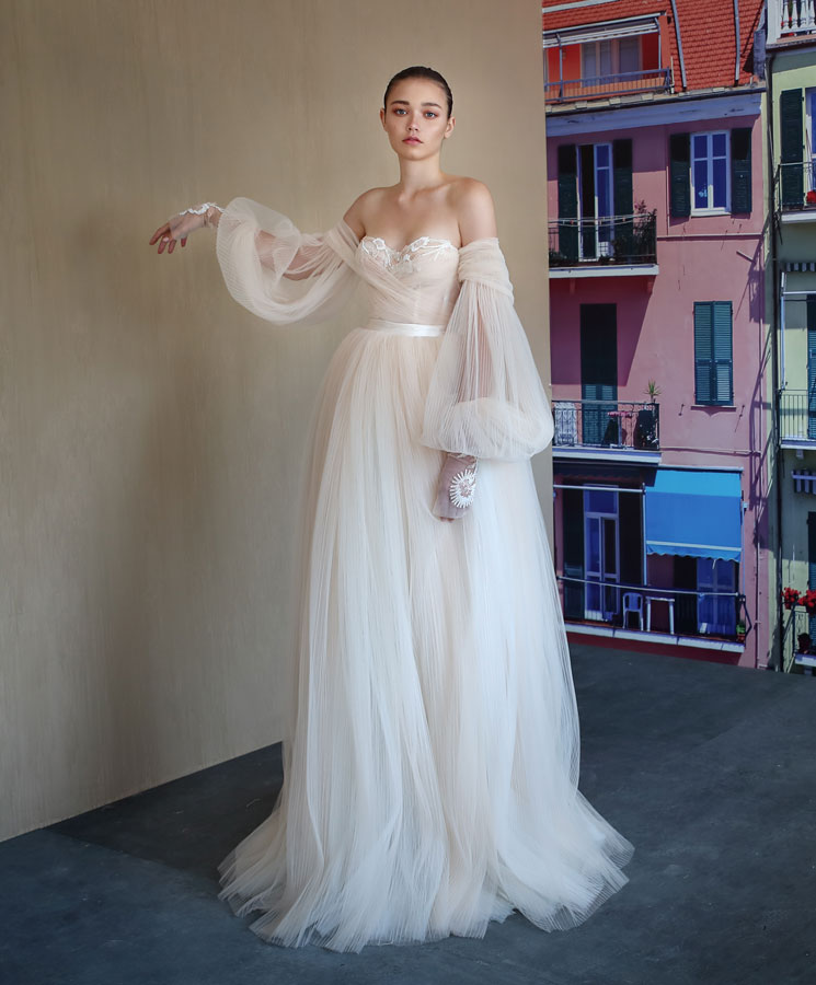 Wedding Gown with Dramatic Sleeves