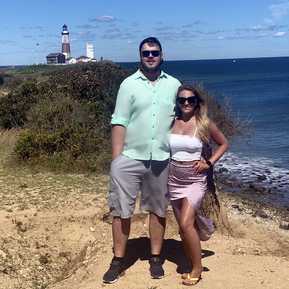 Engagement photo on the beach