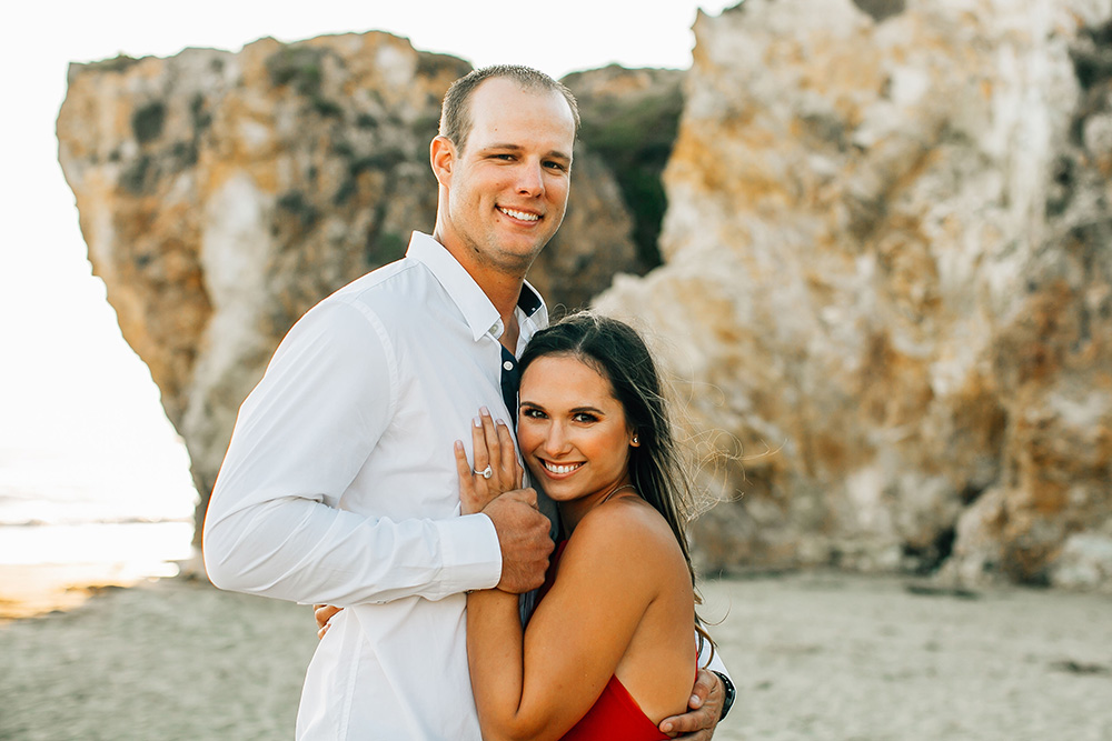 Engagement photo on the beach