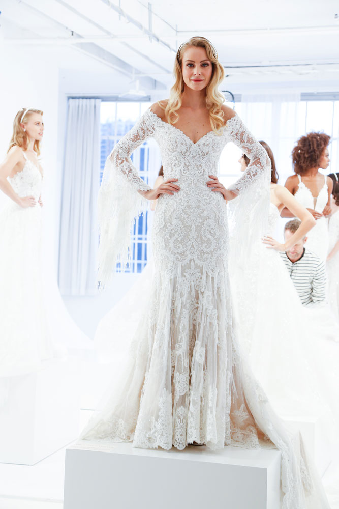 Wedding Gown with Lace Illusion