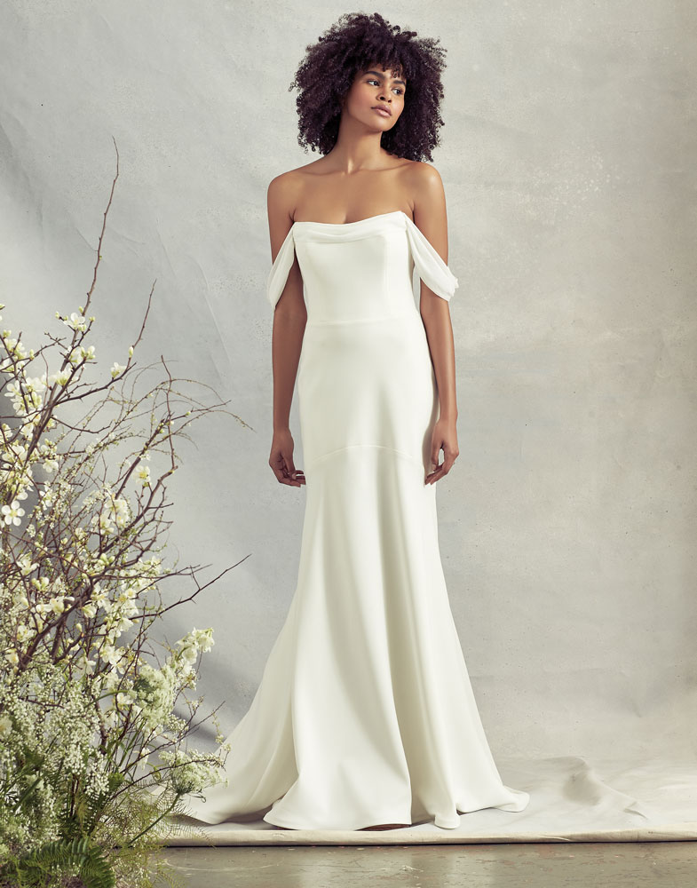 Wedding Gown with Dramatic Straps