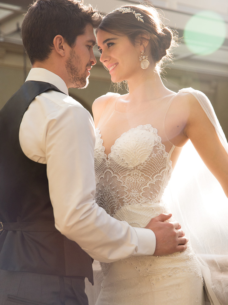 chic nostalgia wedding gown