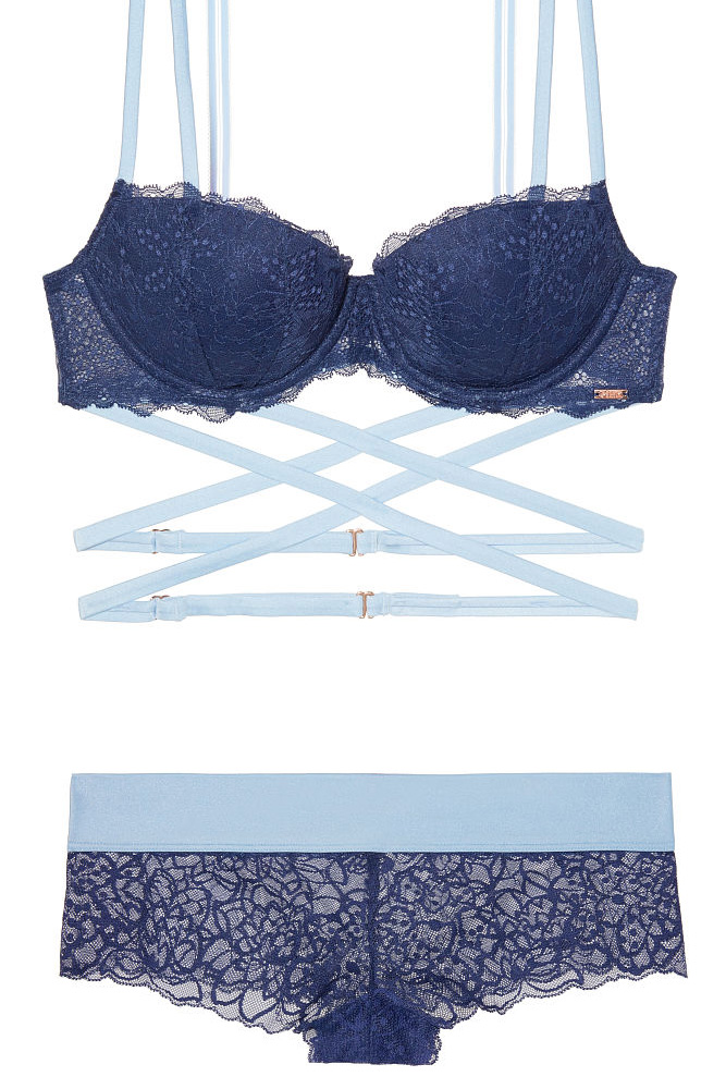 victorias secret blue lingerie