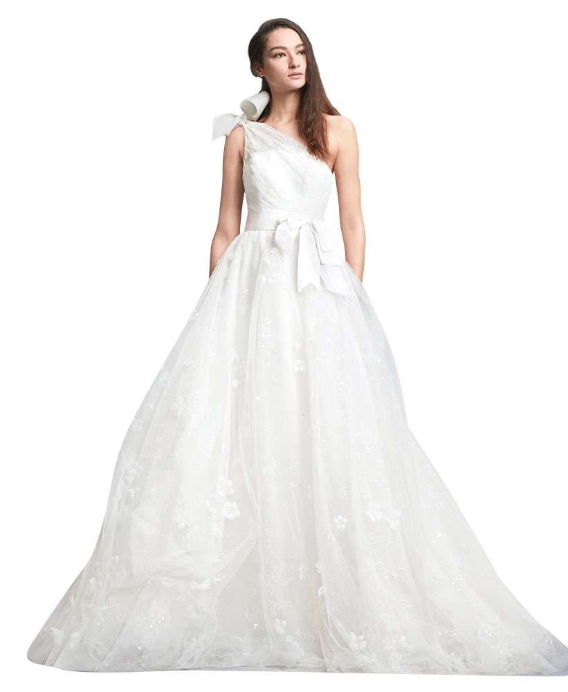 white by vera wang wedding gown