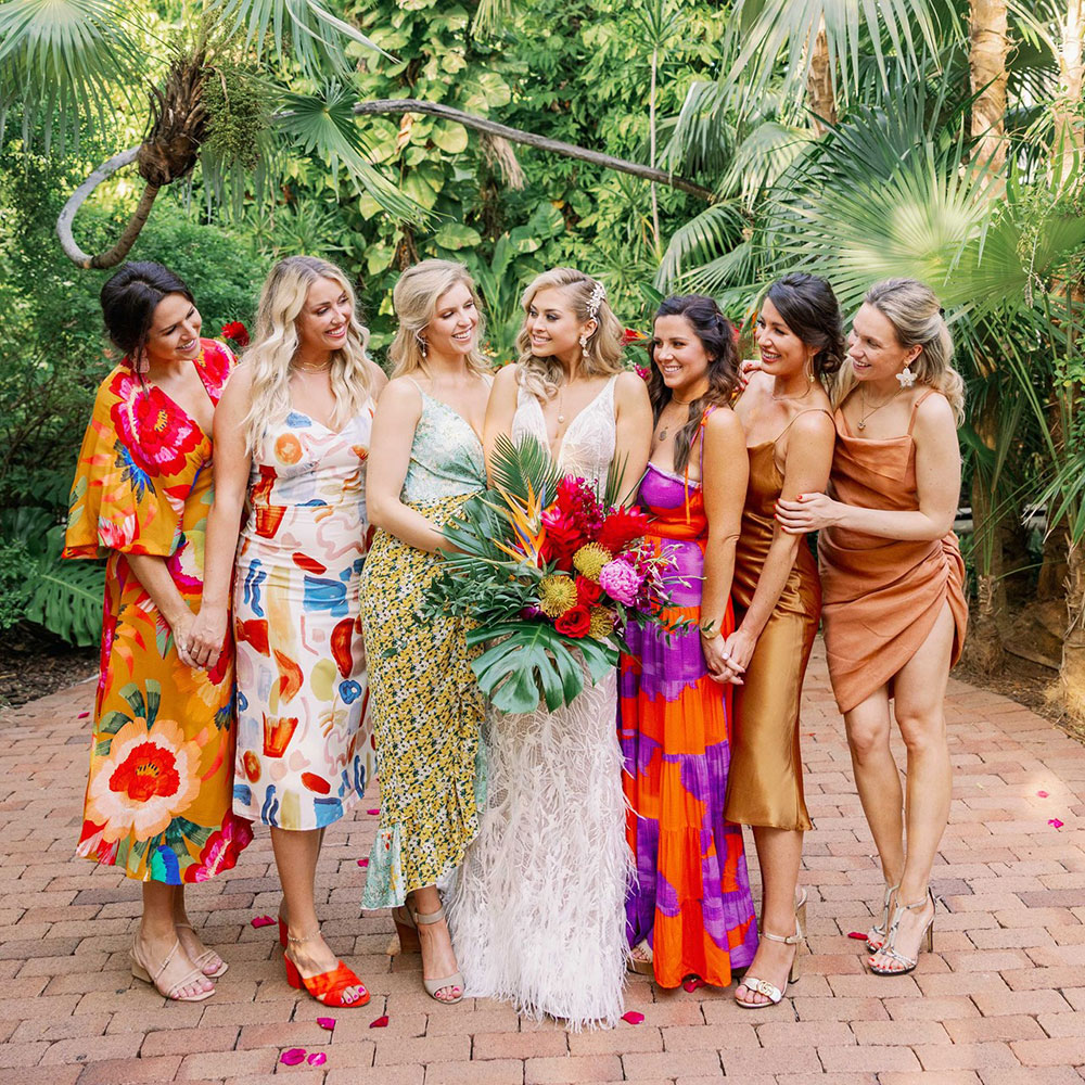 tropical bridesmaid dresses