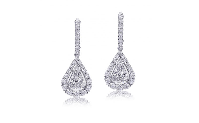 Pear Shaped Diamond Earrings