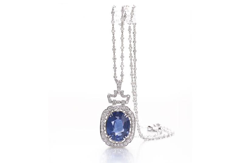Sapphire Pendant Necklace