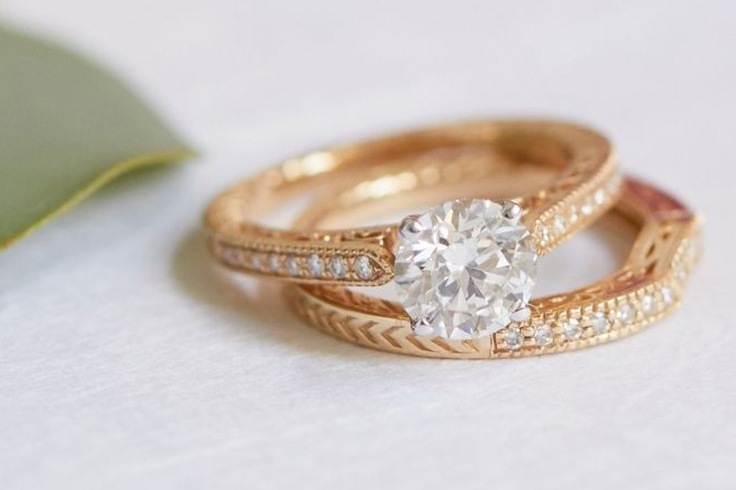 clean origin vintage inspired engagement ring