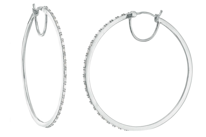 Diamond hoop earrings