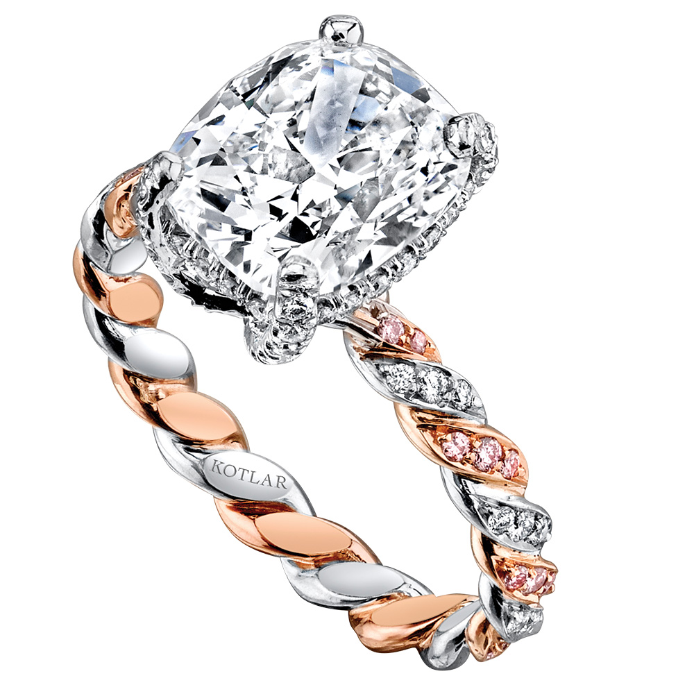 harry koltar cushion cut engagement ring