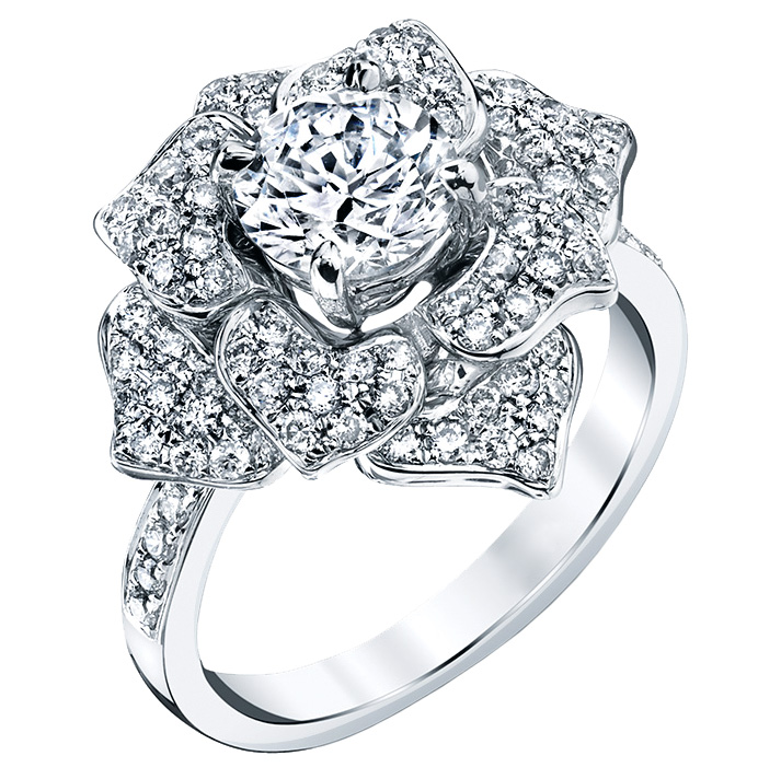 Parade Designs Floral Inspired Engagement Ring