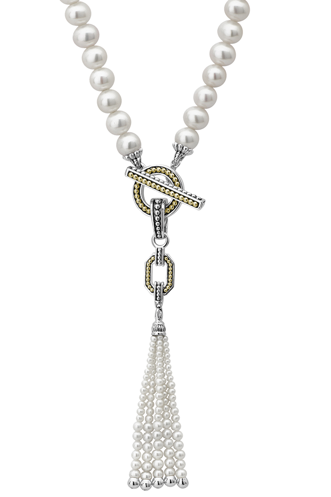 Pearl and tassel necklace