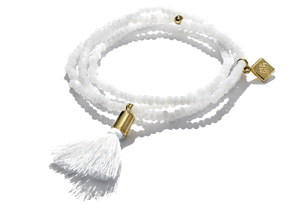 Ivory wrap beaded bracelet