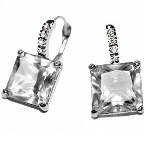 anzie square crystal earrings