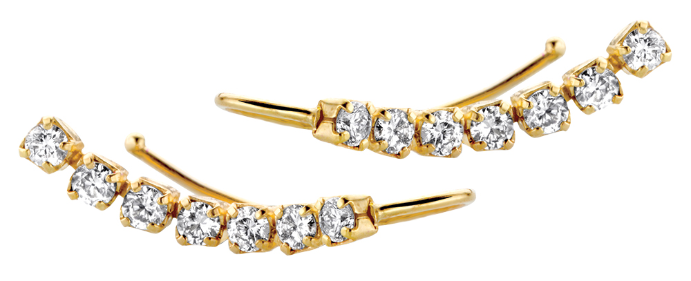 gold diamond earrings