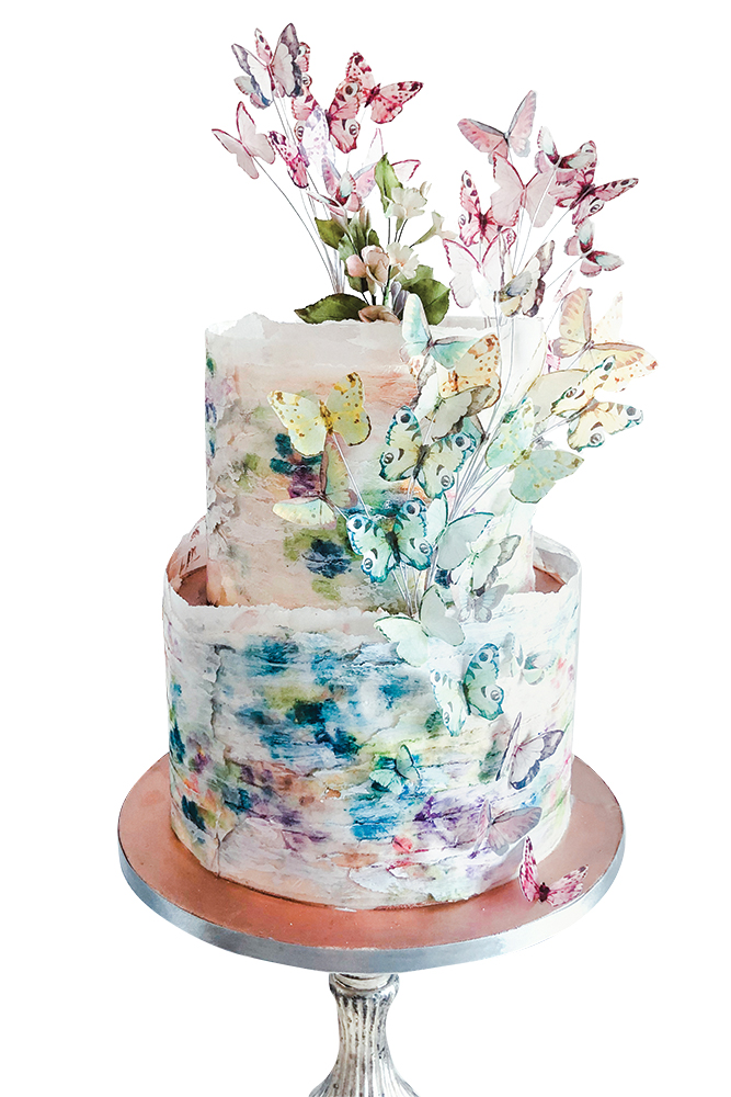 Butterfly wedding cake