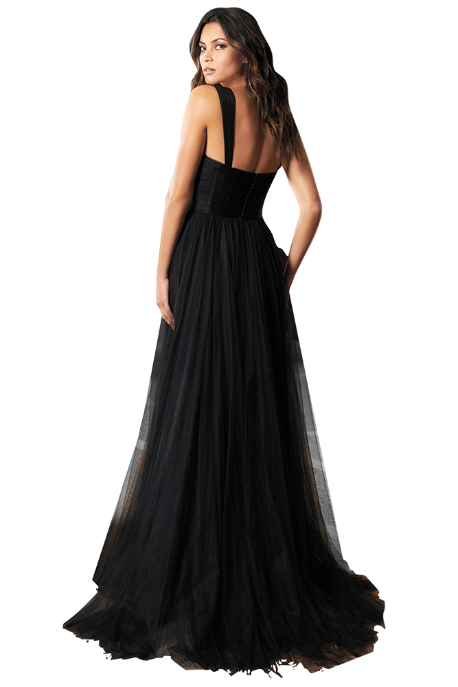pronovias black gown