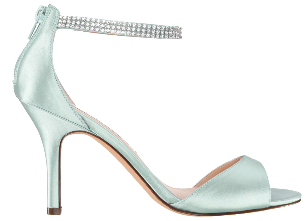 Satin and crystal heel by Nina