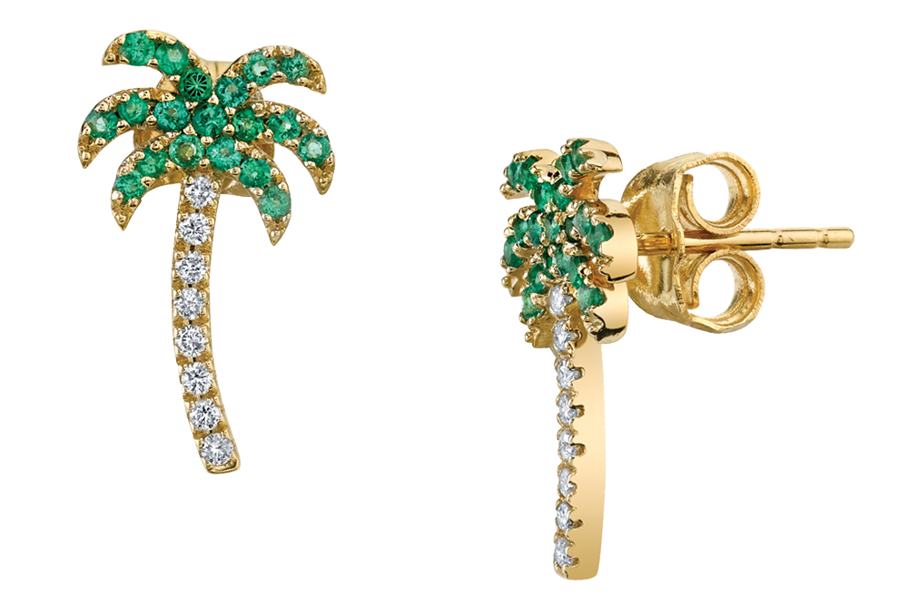 Palm tree stud earrings by Sydney Evan