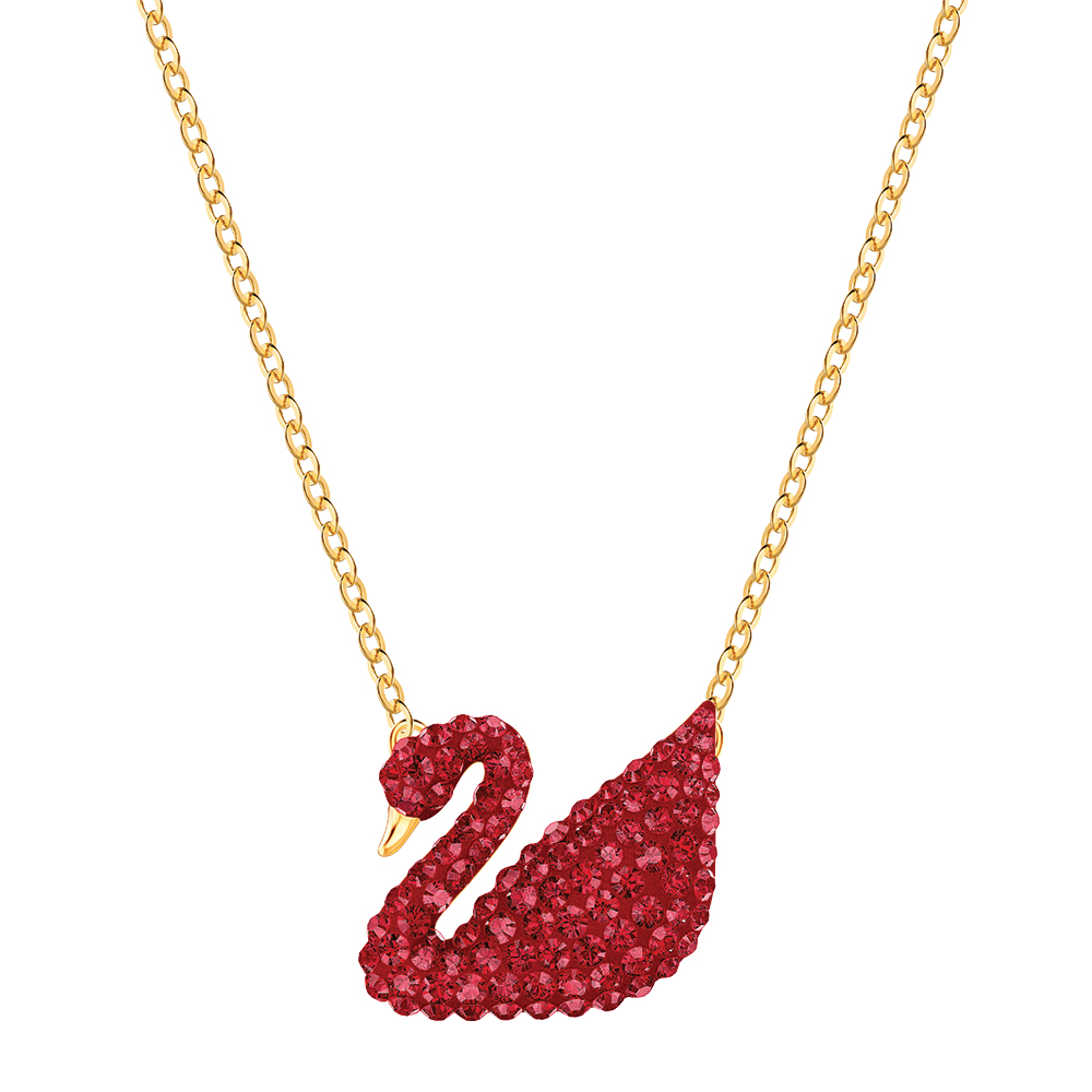 Swarovski red swan necklace