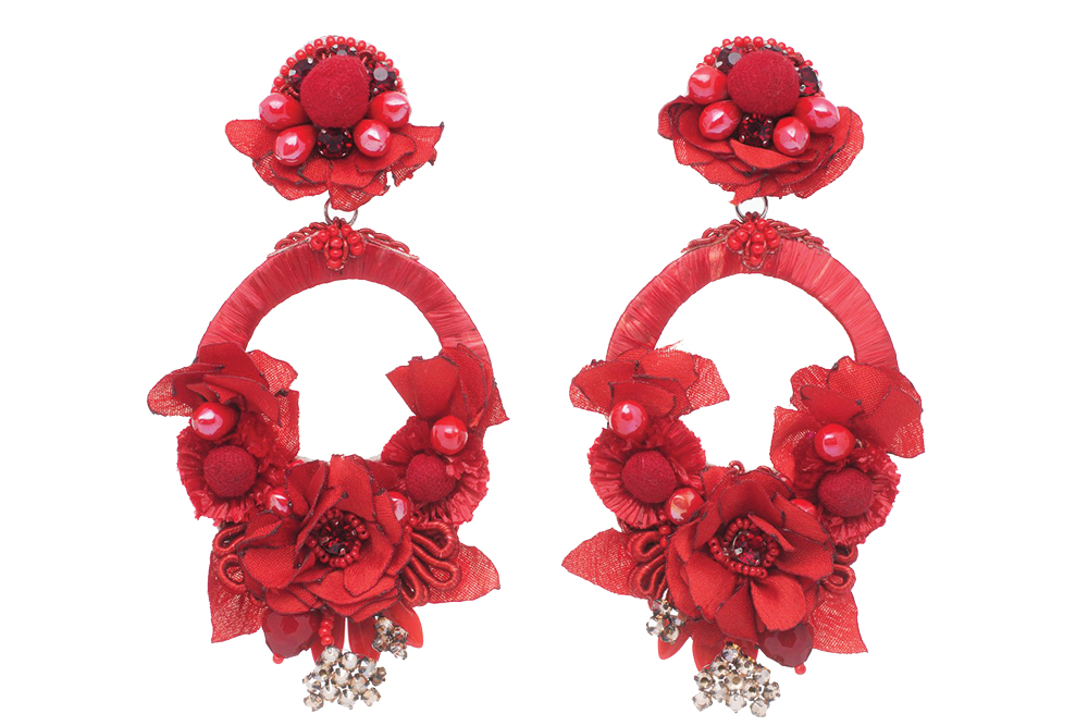 Posy statement earrings by Ranjana Khan