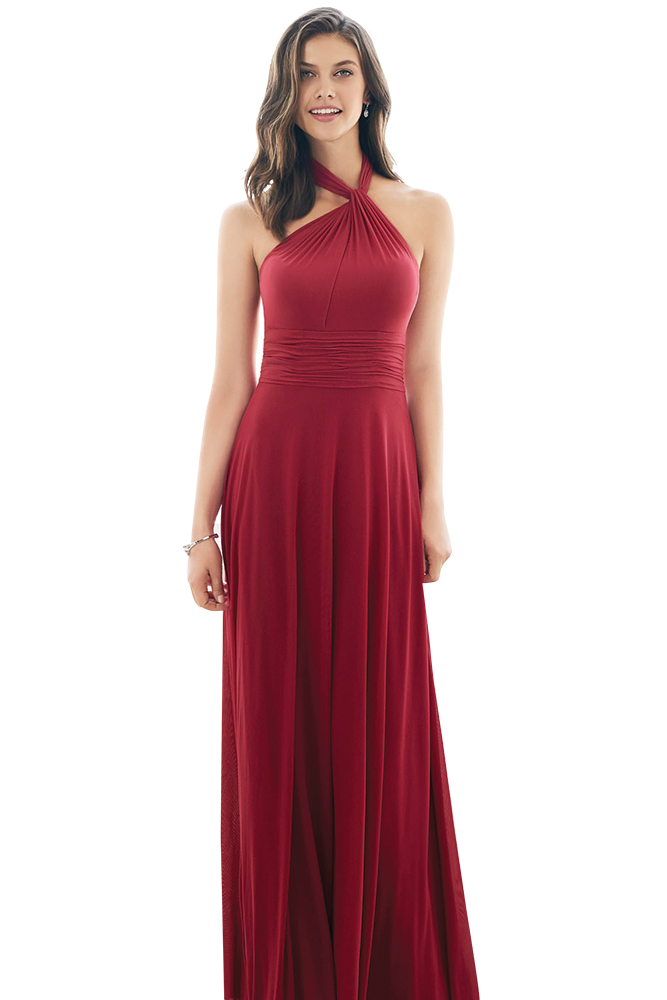 Red bridesmaid dress by Colour by Kenneth Winston