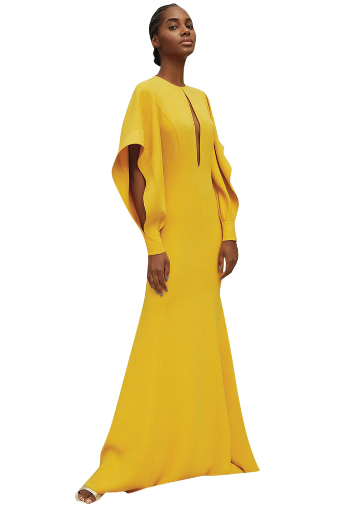 oscar de la renta yellow dress