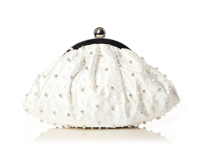 White Satin Clutch