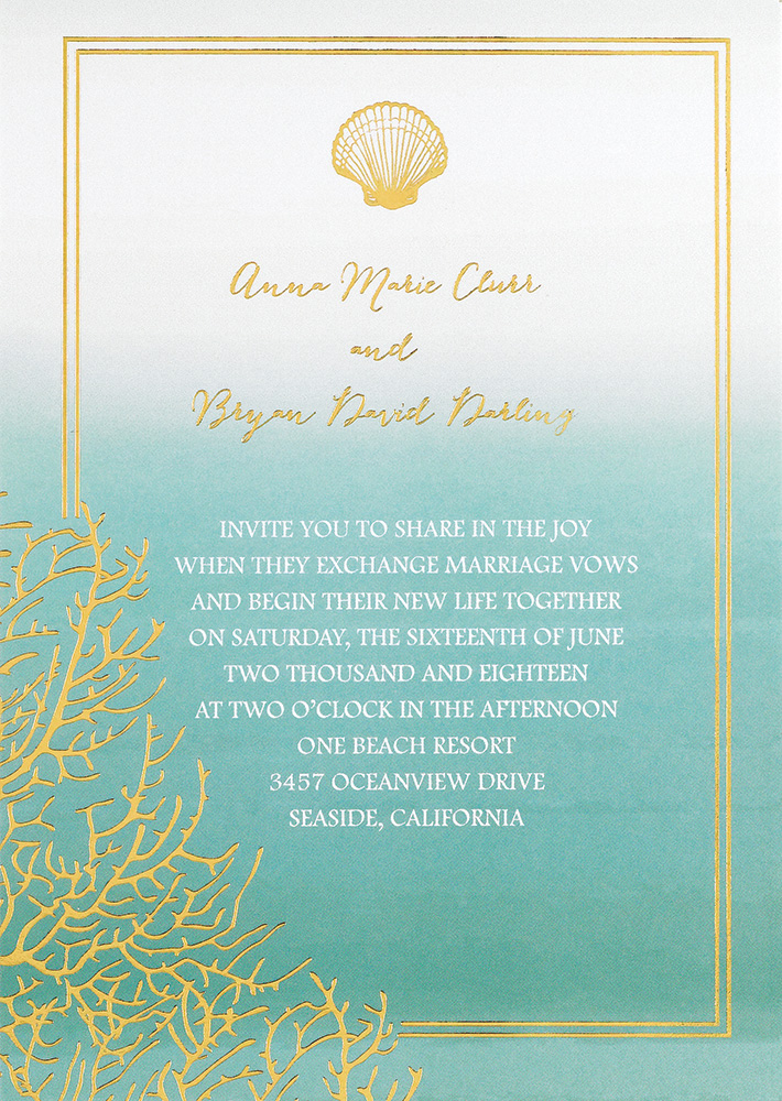 ombre invite colin cowie invitations by dawn