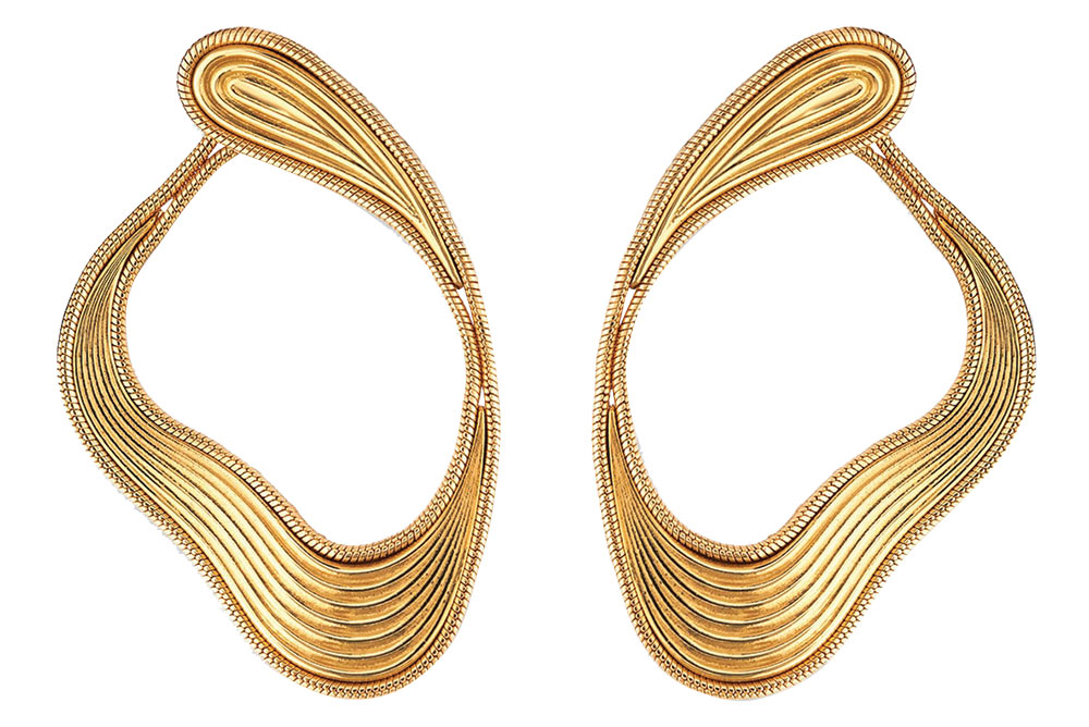 yellow gold earrings