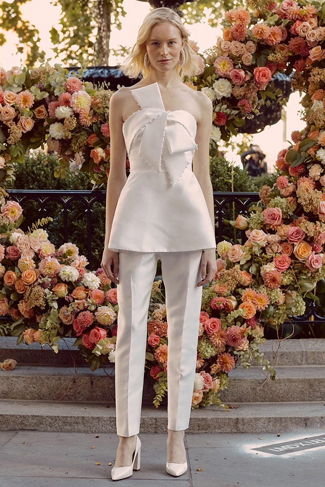 Lela Rose wedding pantsuit 