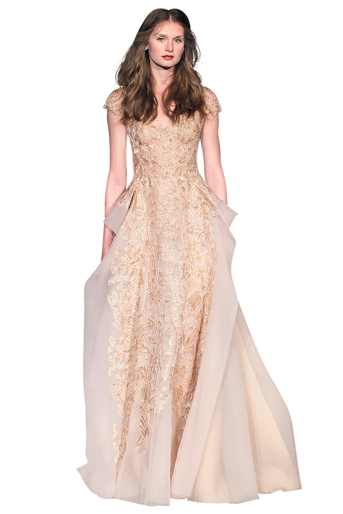 Gold Marchesa wedding gown