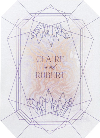 Crystal inspired invite by Ink Blossom