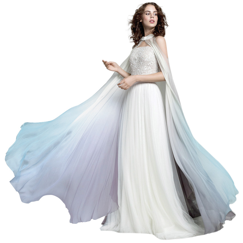 Iridescent wedding gown by Daalarna