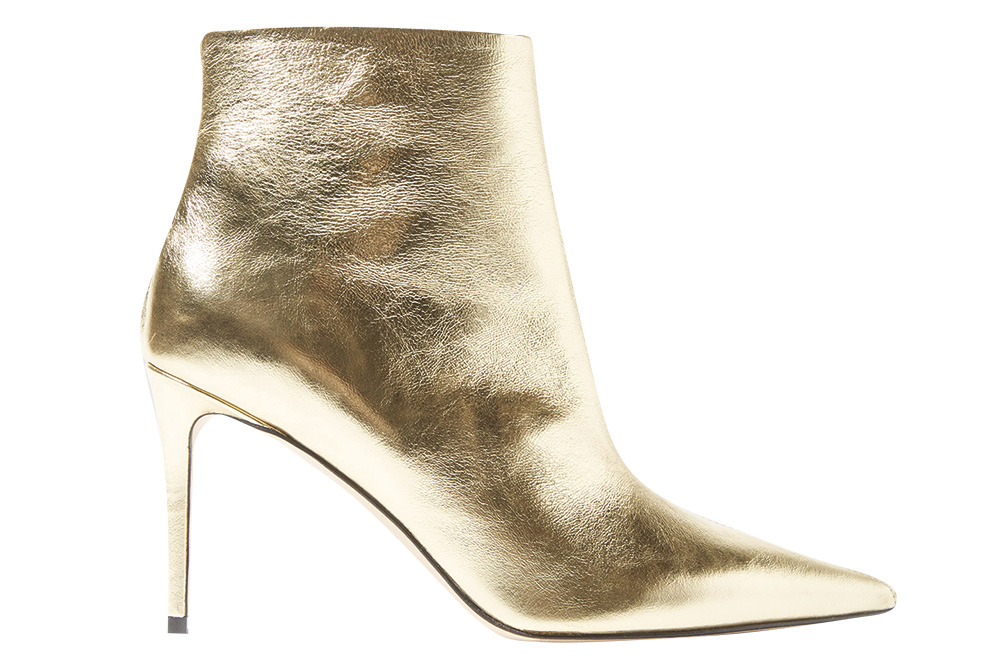 gold metallic boots