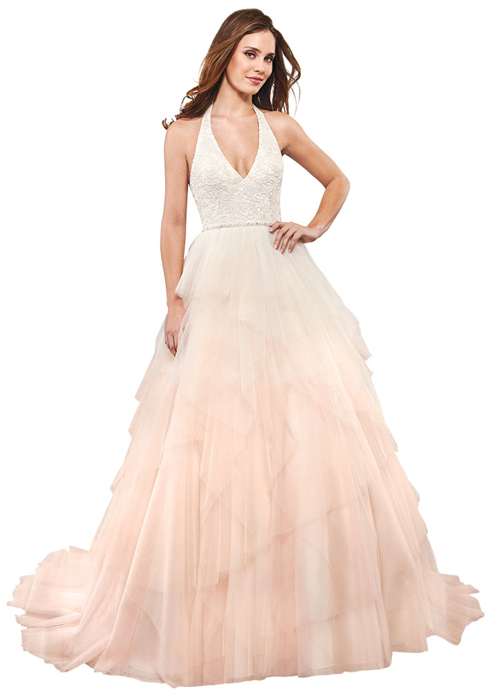 Blush wedding gown by Marys Bridal