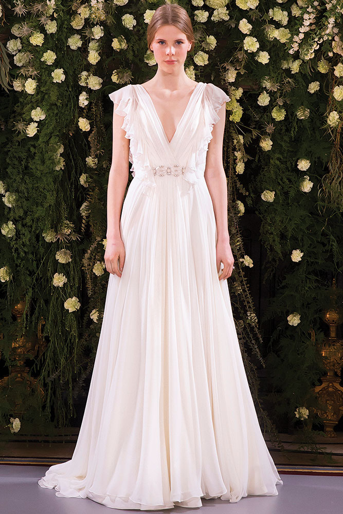 Ruffled wedding gown by Jenny Packham