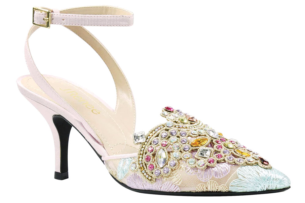 J Renee embroidered pastel heels
