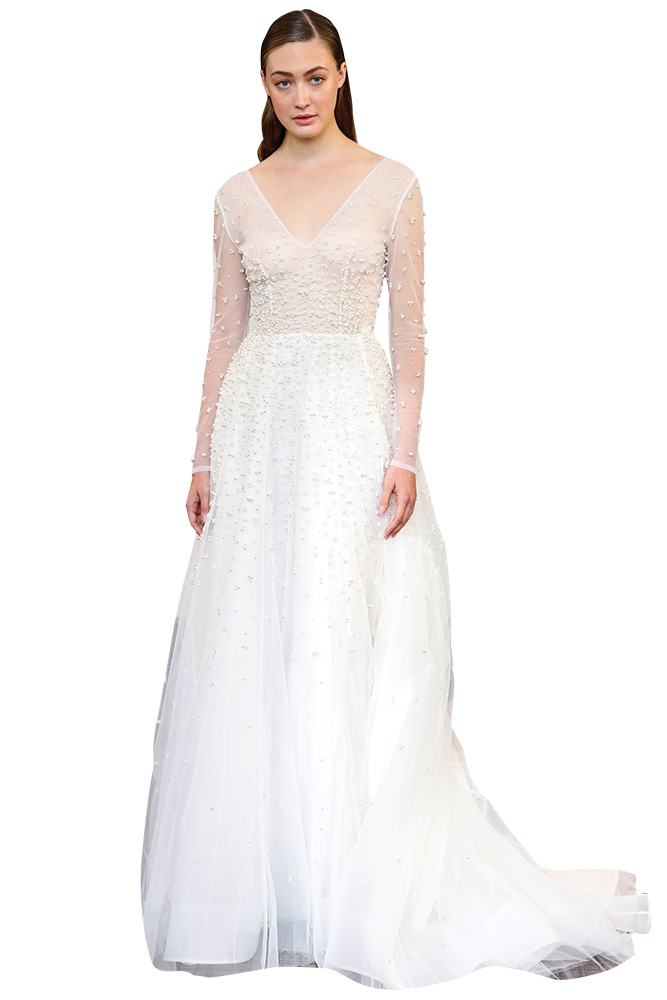 gracy accad pearl wedding gown