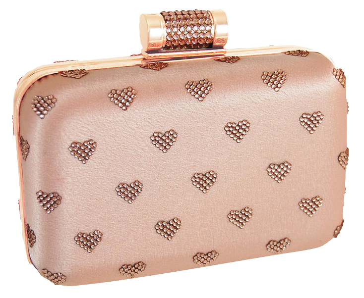 Crystal heart clutch by Inge Christopher