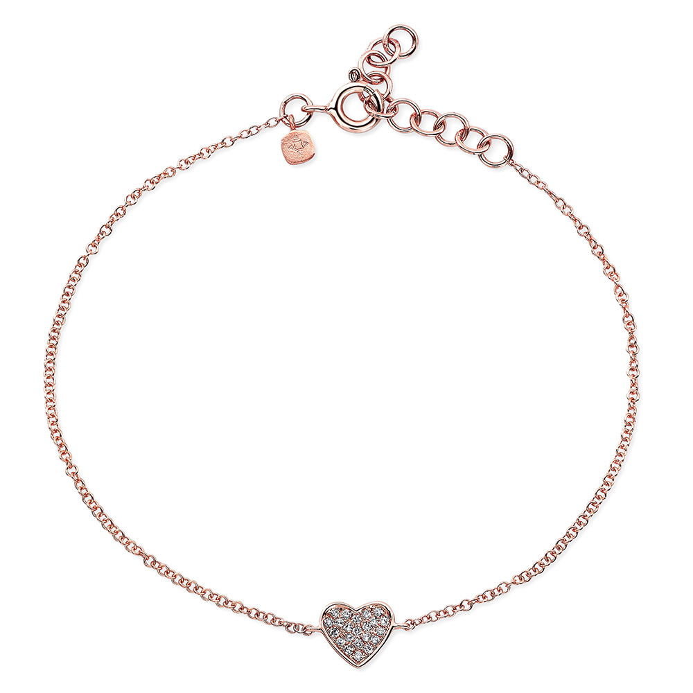 Pave heart bracelet by Anne Sisteron