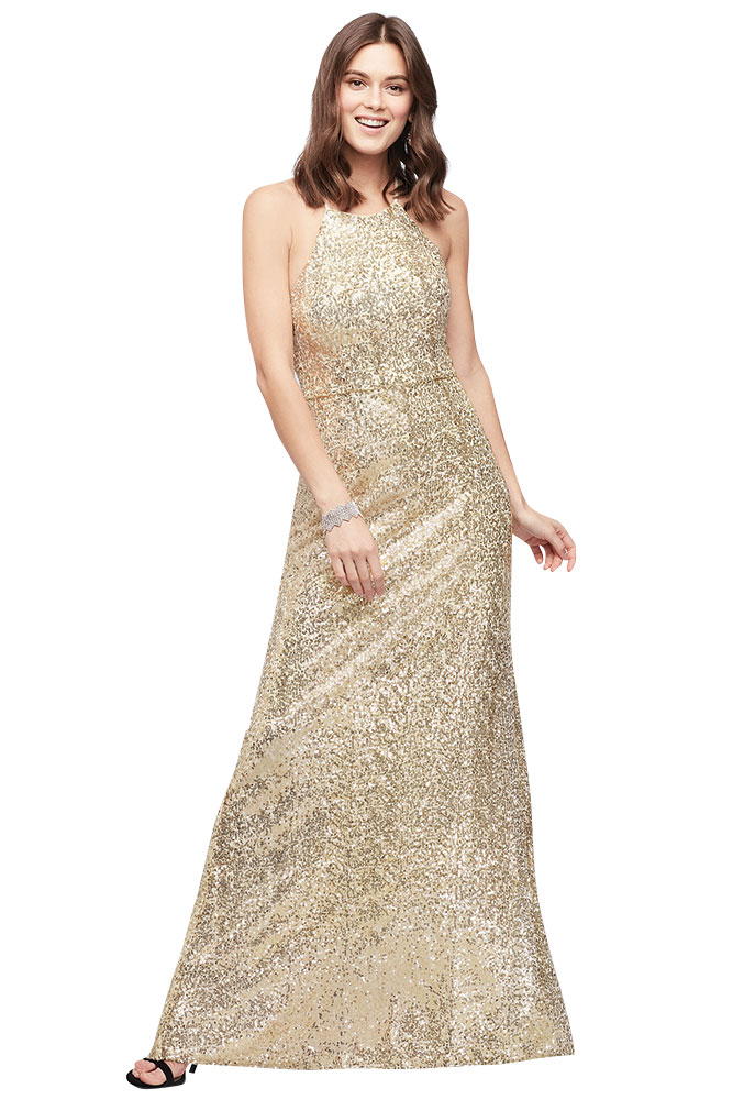 Davids Bridal shimmery wedding gown